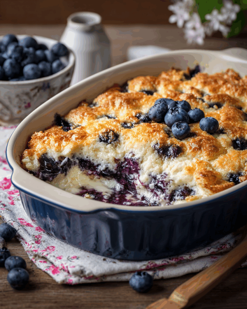 Blueberry Hüttenkäse Frühstücksauflauf