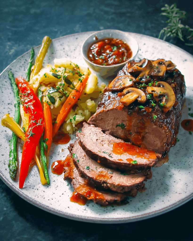 Bunter Hackbraten mit Gemüse
