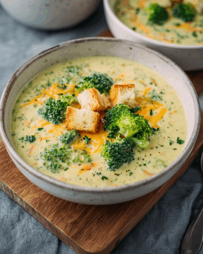 Cremige Brokkoli-Käse-Suppe mit Möhren