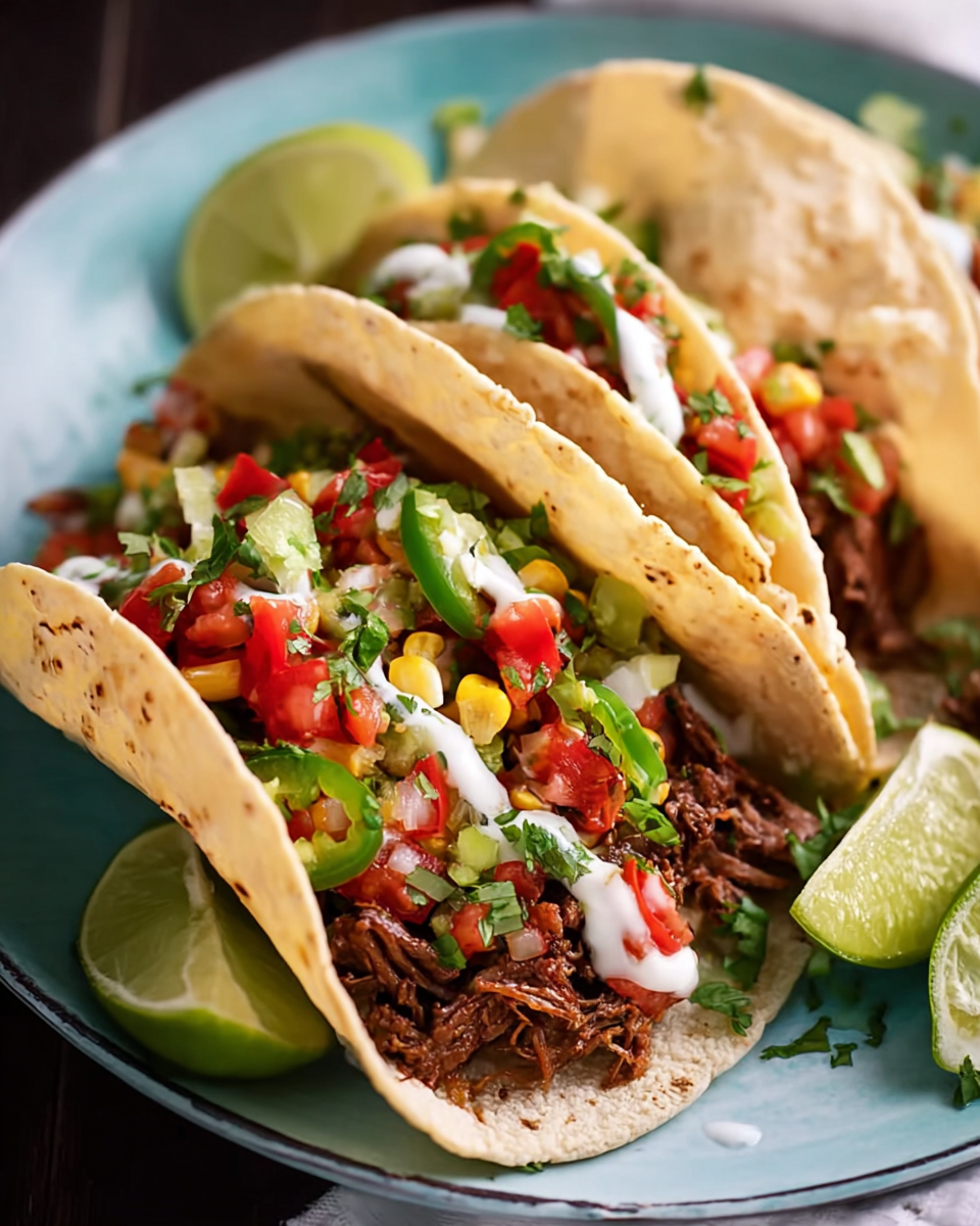 Crockpot Rindfleisch-Tacos
