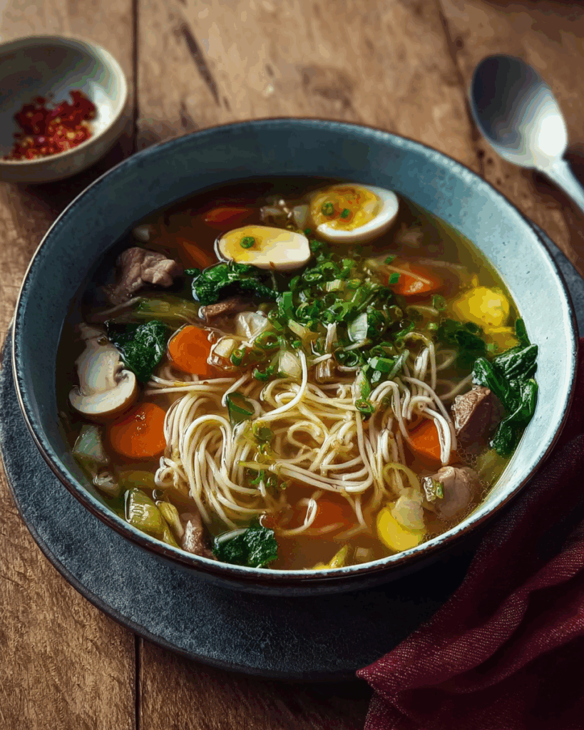 Einfache Gemüse-Nudel-Suppe