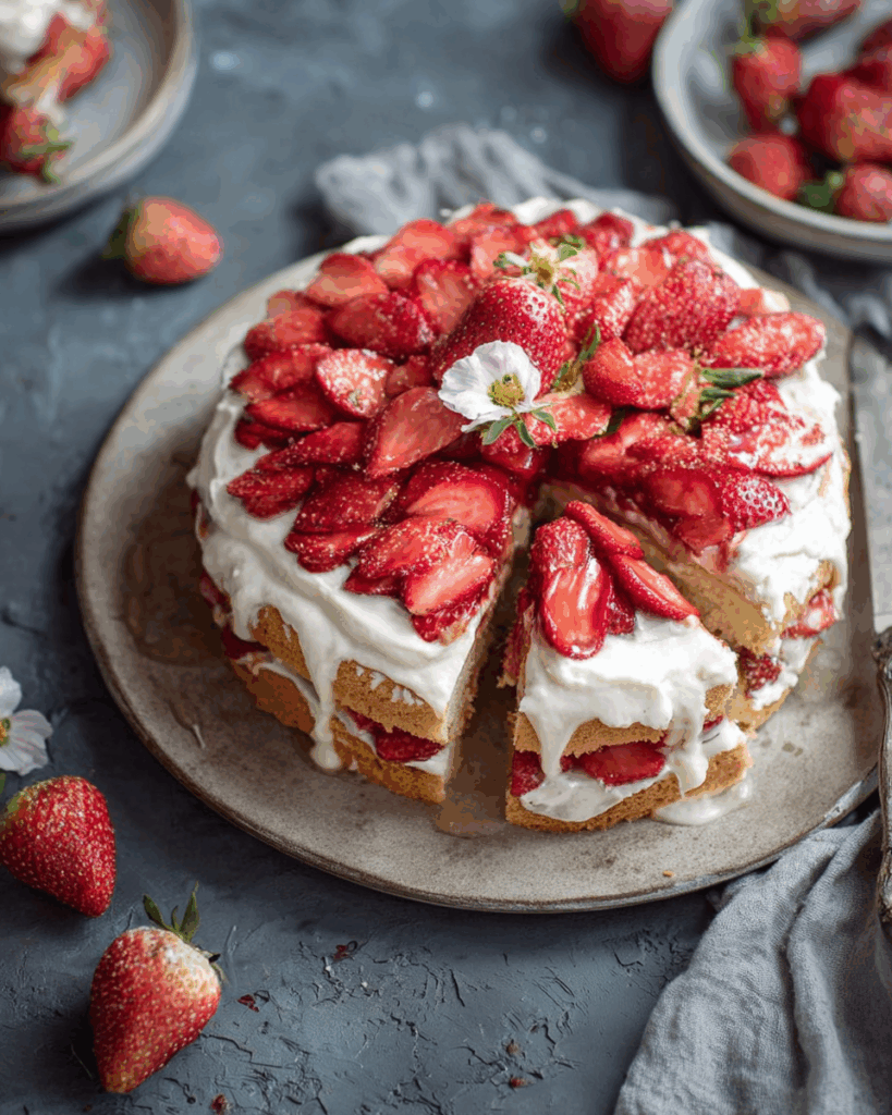Erdbeer-Mandel-Torte