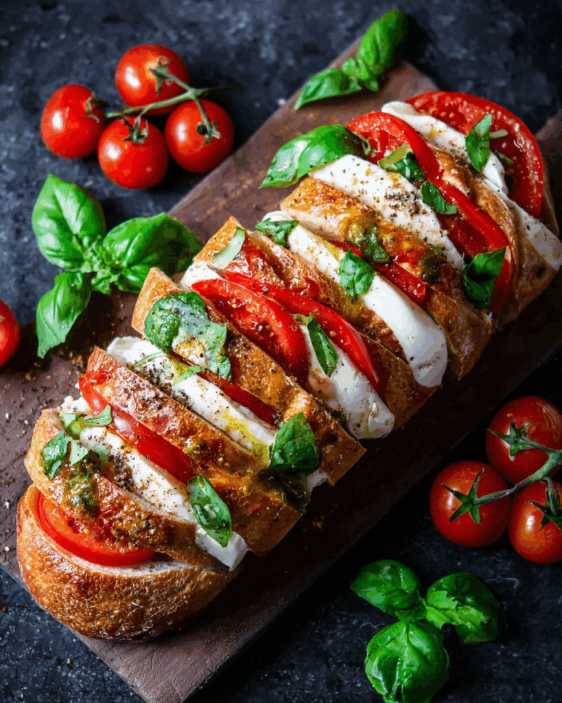 Fächerbaguette Caprese