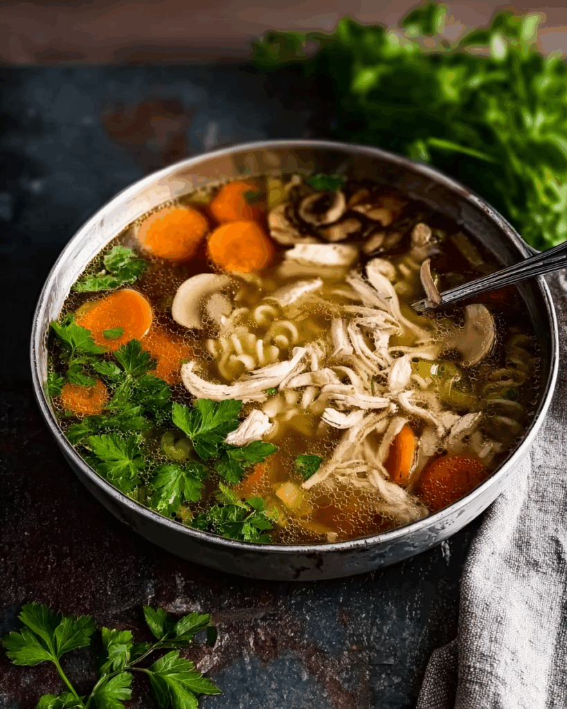 Hausgemachte Hühnersuppe wie bei Oma – wohltuend & herzhaft
