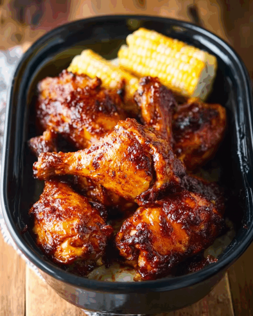 Honey BBQ Hähnchenkeulen aus dem Slow Cooker