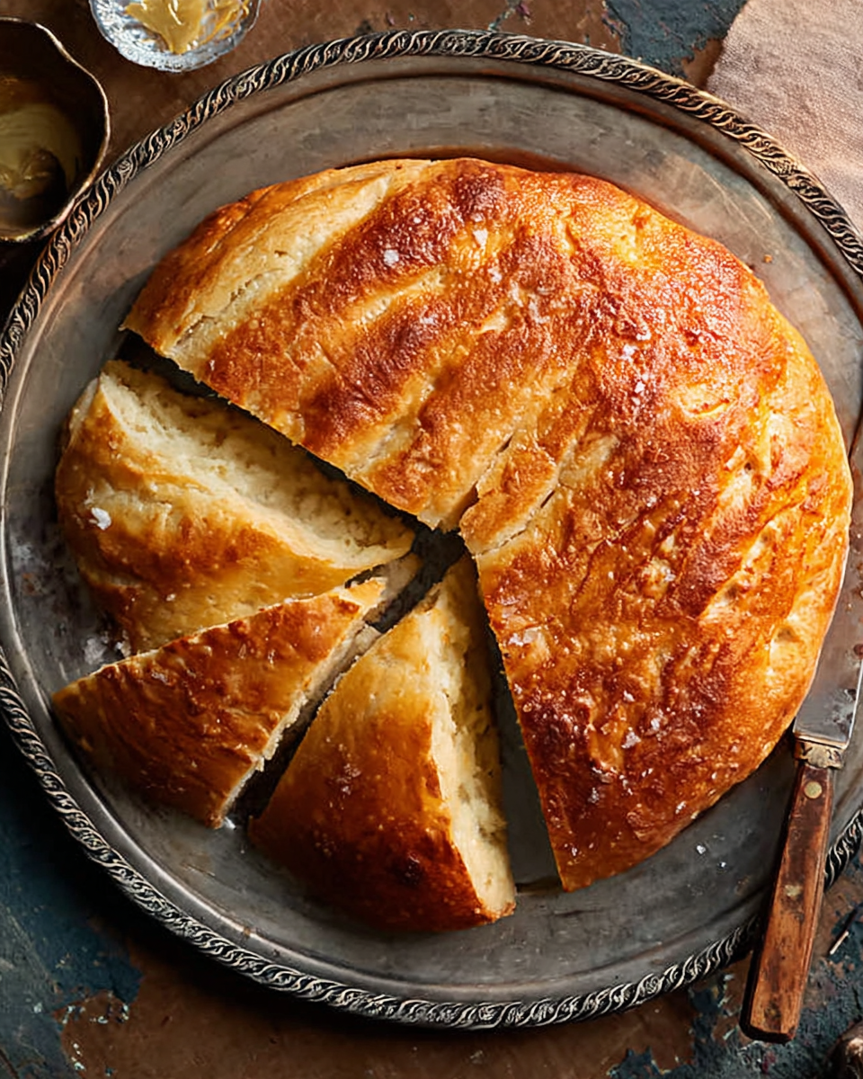 Käsegefülltes Fladenbrot