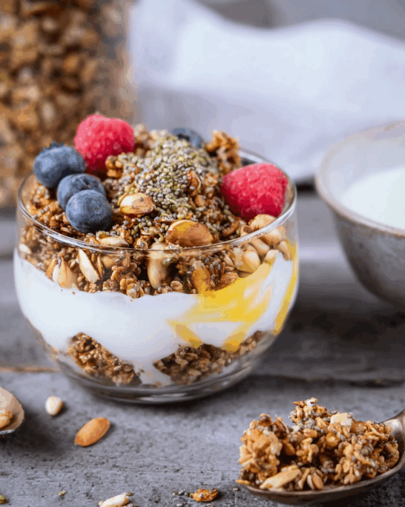 Knuspriges Low Carb Chia-Granola