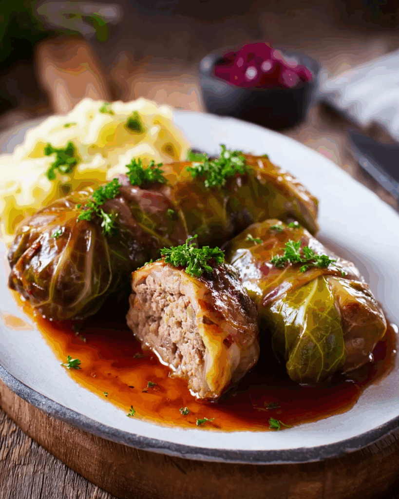 Kohlrouladen mit Hackfleischfüllung