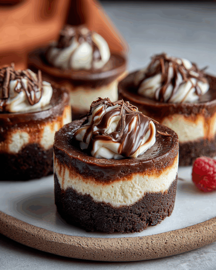 Mini-Schoko-Cheesecakes ohne Risse