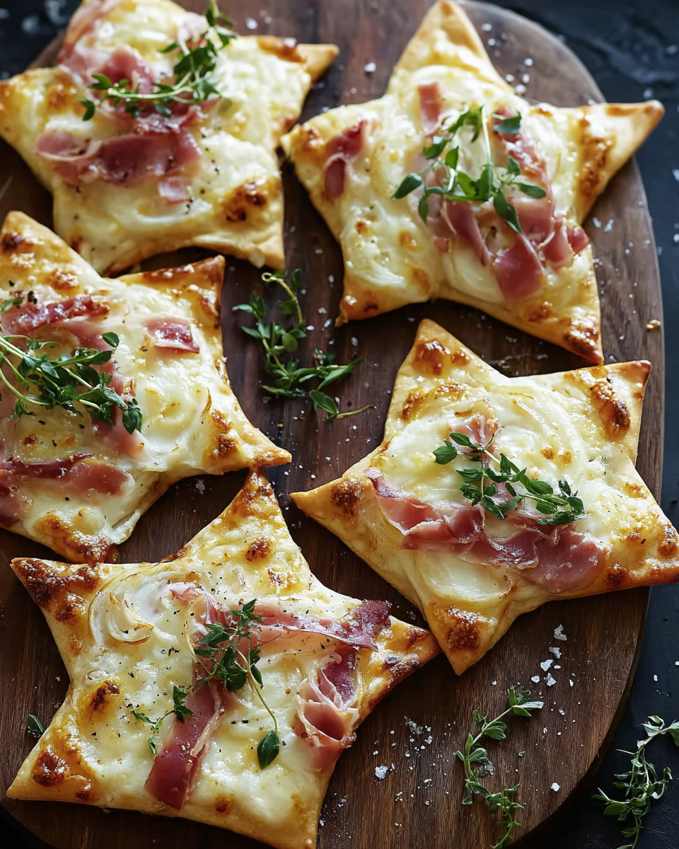 Mini Flammkuchen Sterne