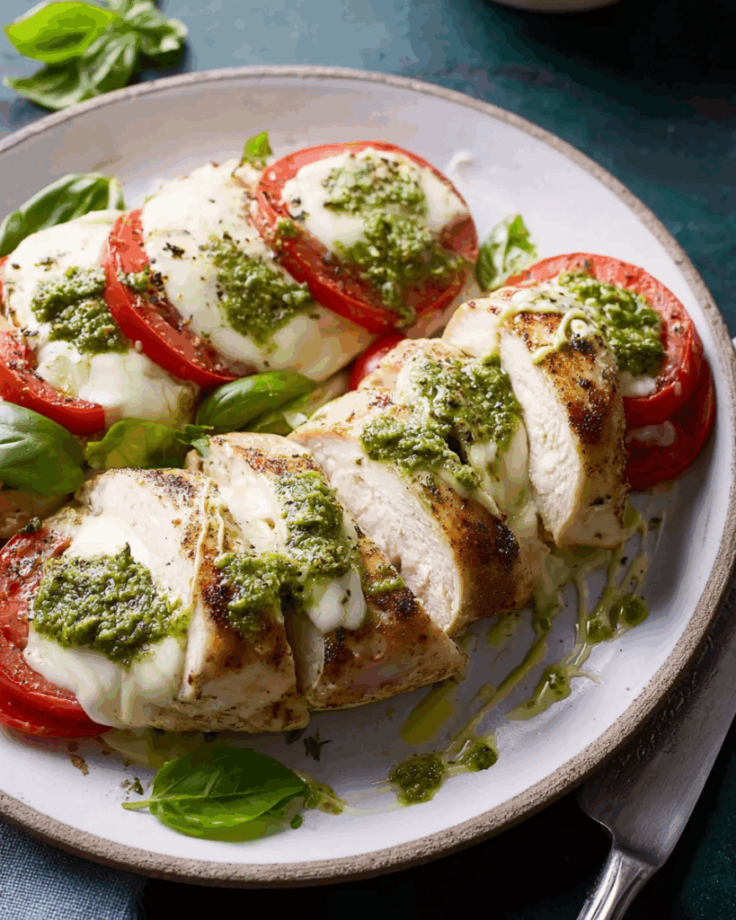 Pesto-Hähnchen Caprese