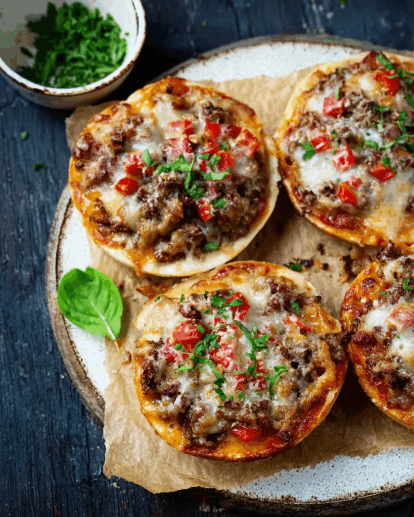 Pizzabrötchen mit Hackfleisch