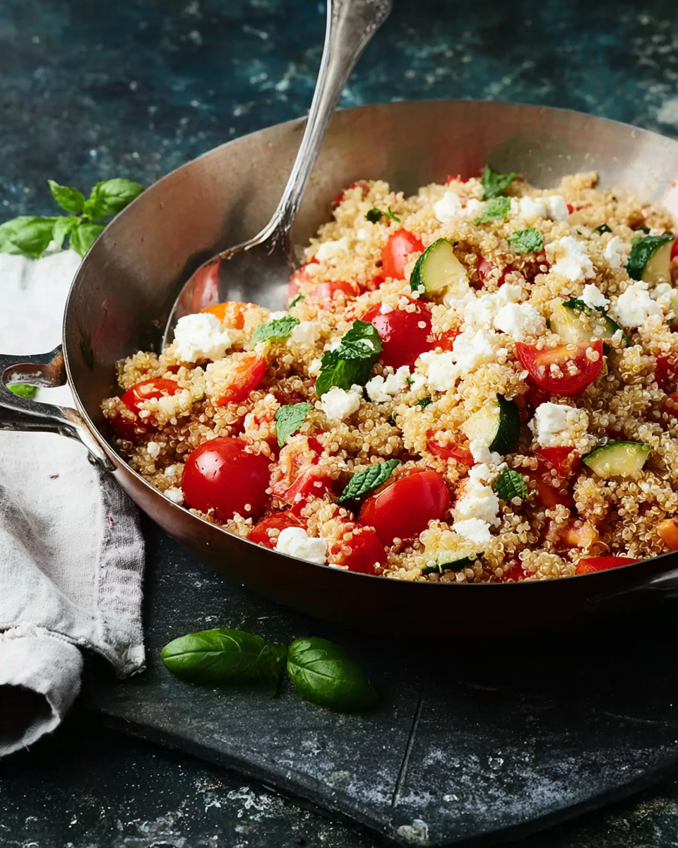 Quinoa-Gemüse-Salat mit Feta