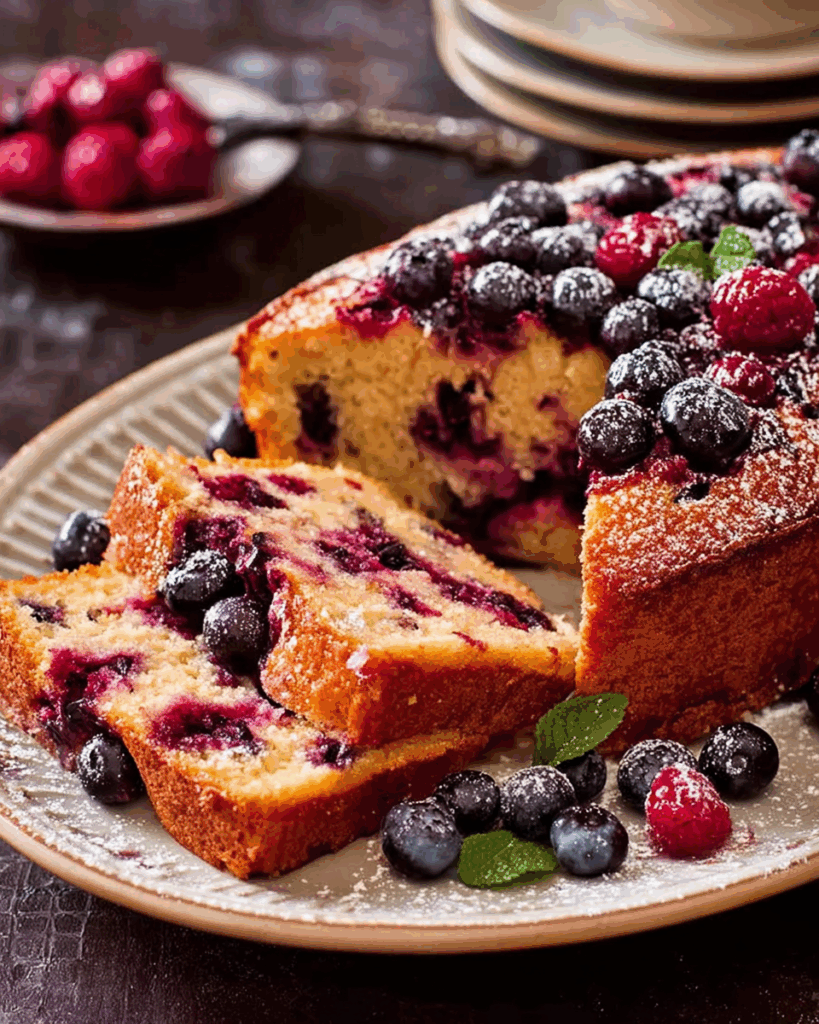 Rührkuchen mit Obst