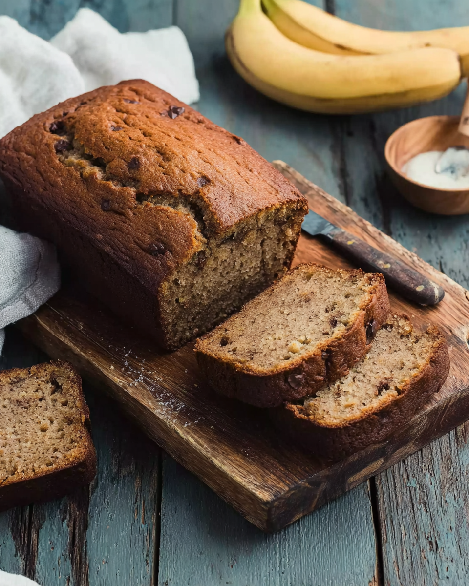 Saftiges Bananenbrot mit Nüssen und Schokolade
