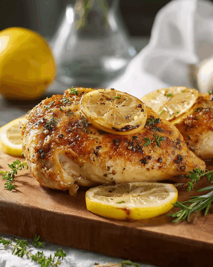 Zitronen-Knoblauch-Hähnchen aus dem Slow Cooker