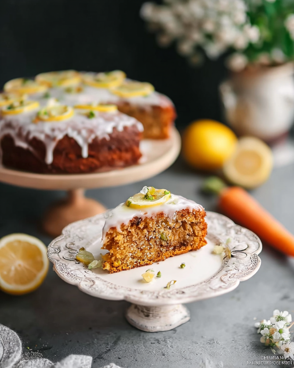 Rüblikuchen mit Zitronenguss