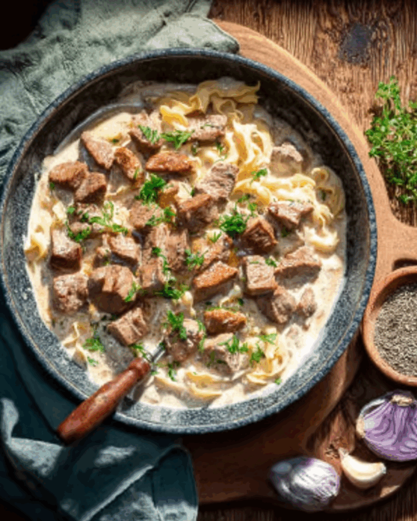 Schnelles Rahm-Rinderfilet Stroganoff