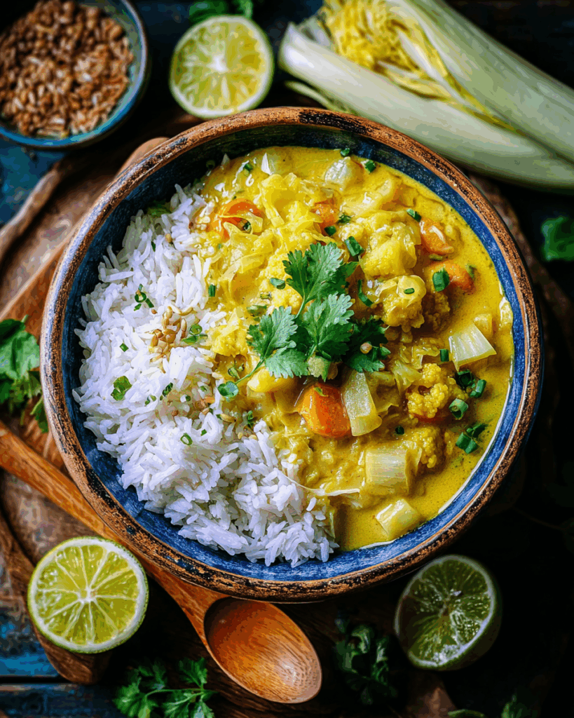 Spitzkohl Curry mit Kokosmilch