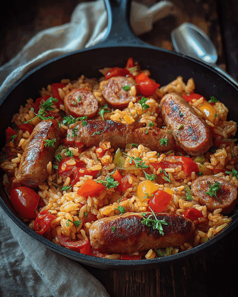 Wurst-Reis-Pfanne