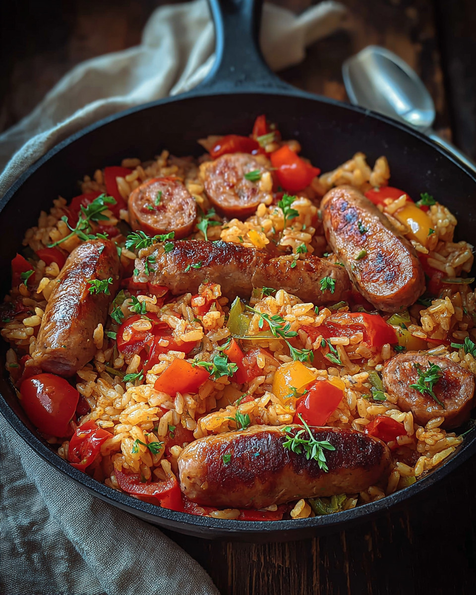 Wurst-Reis-Pfanne