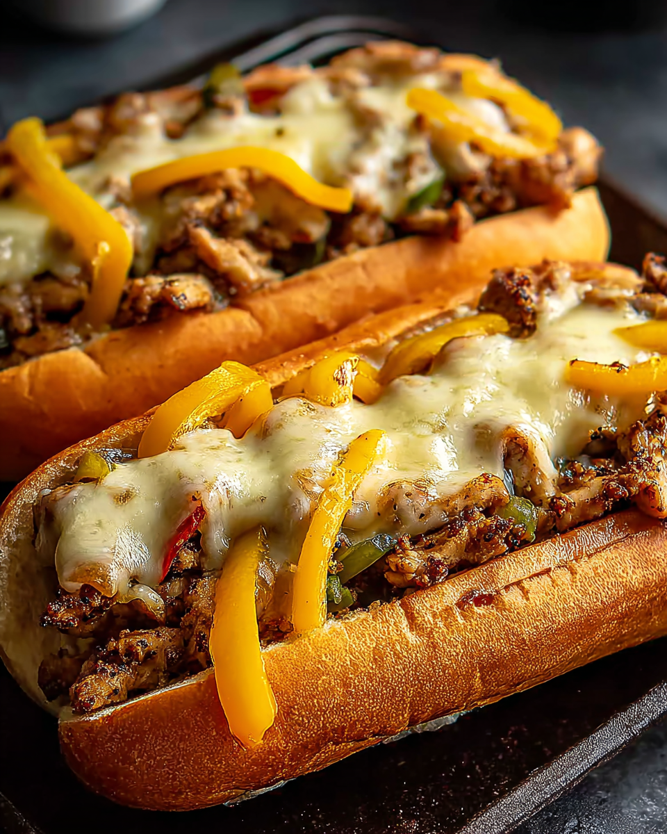 Hähnchen-Cheesesteaks