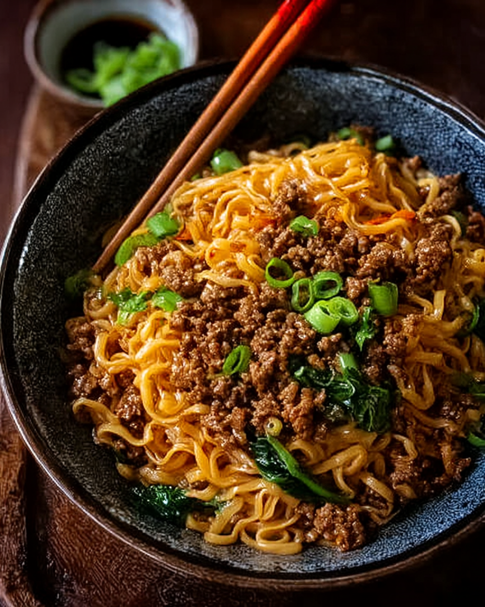 Mongolische Hackfleisch-Nudeln