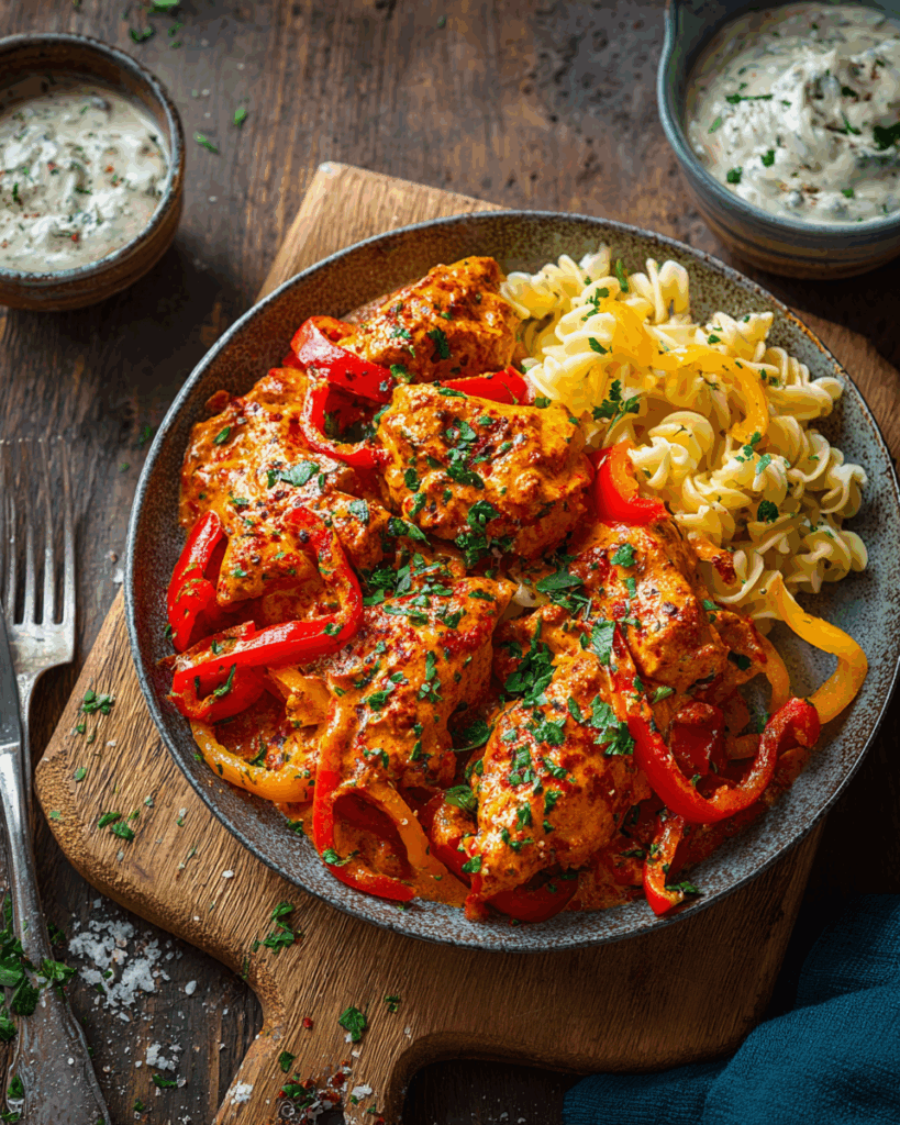 Paprika-Sahne-Hähnchen