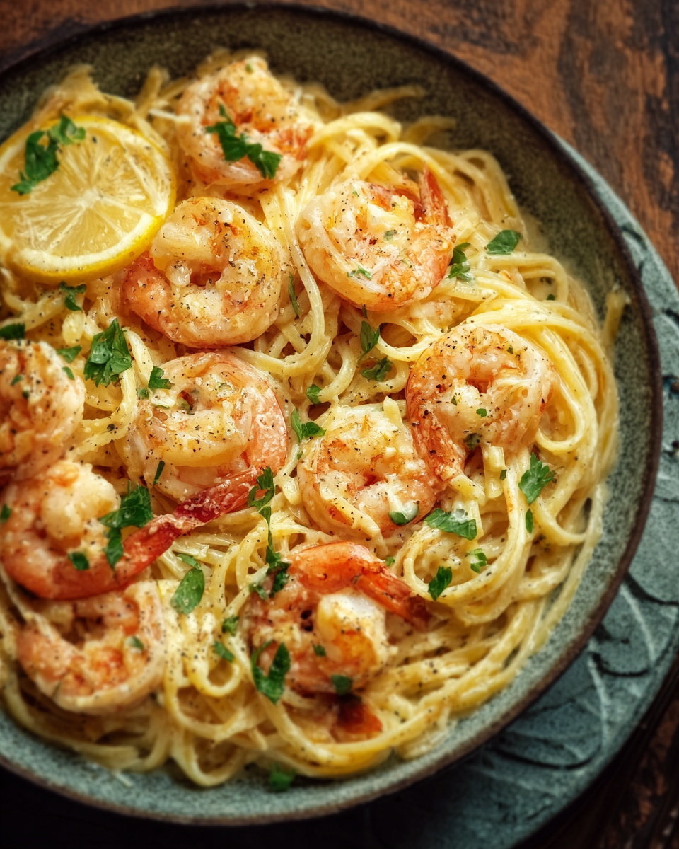 Cremige Garnelen-Pasta