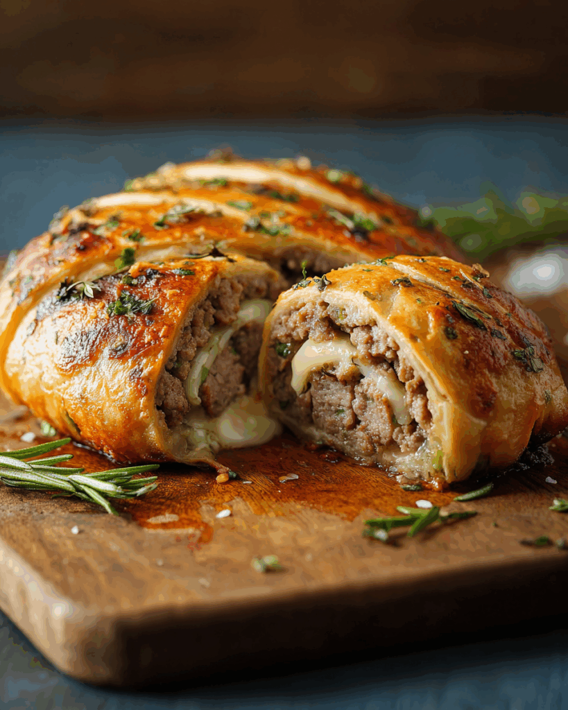 Hackfleisch-Käse-Rolle