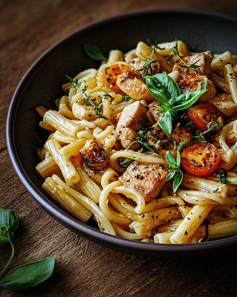 Honig-Pfeffer-Hähnchen-Pasta