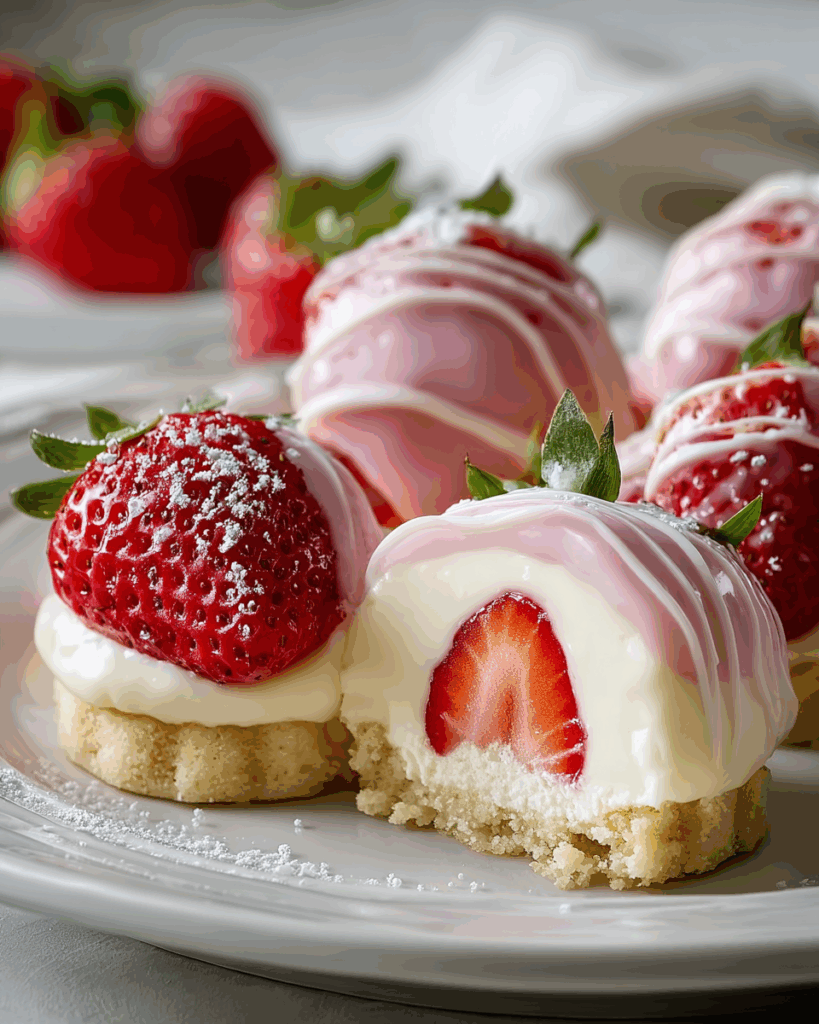 Mini Erdbeer Käsekuchen Häppchen