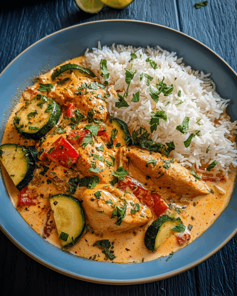 Paprika-Zucchini-Sahne-Hähnchen