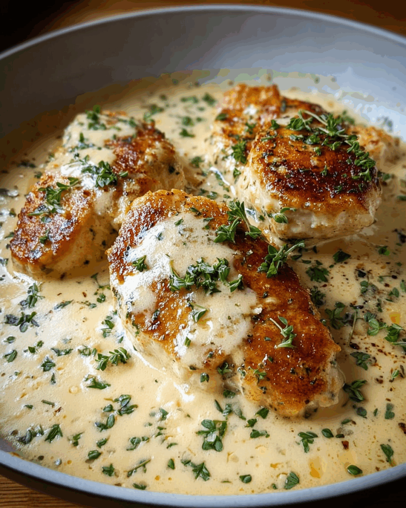 Hähnchenfilet in Frischkäse-Parmesan-Sauce