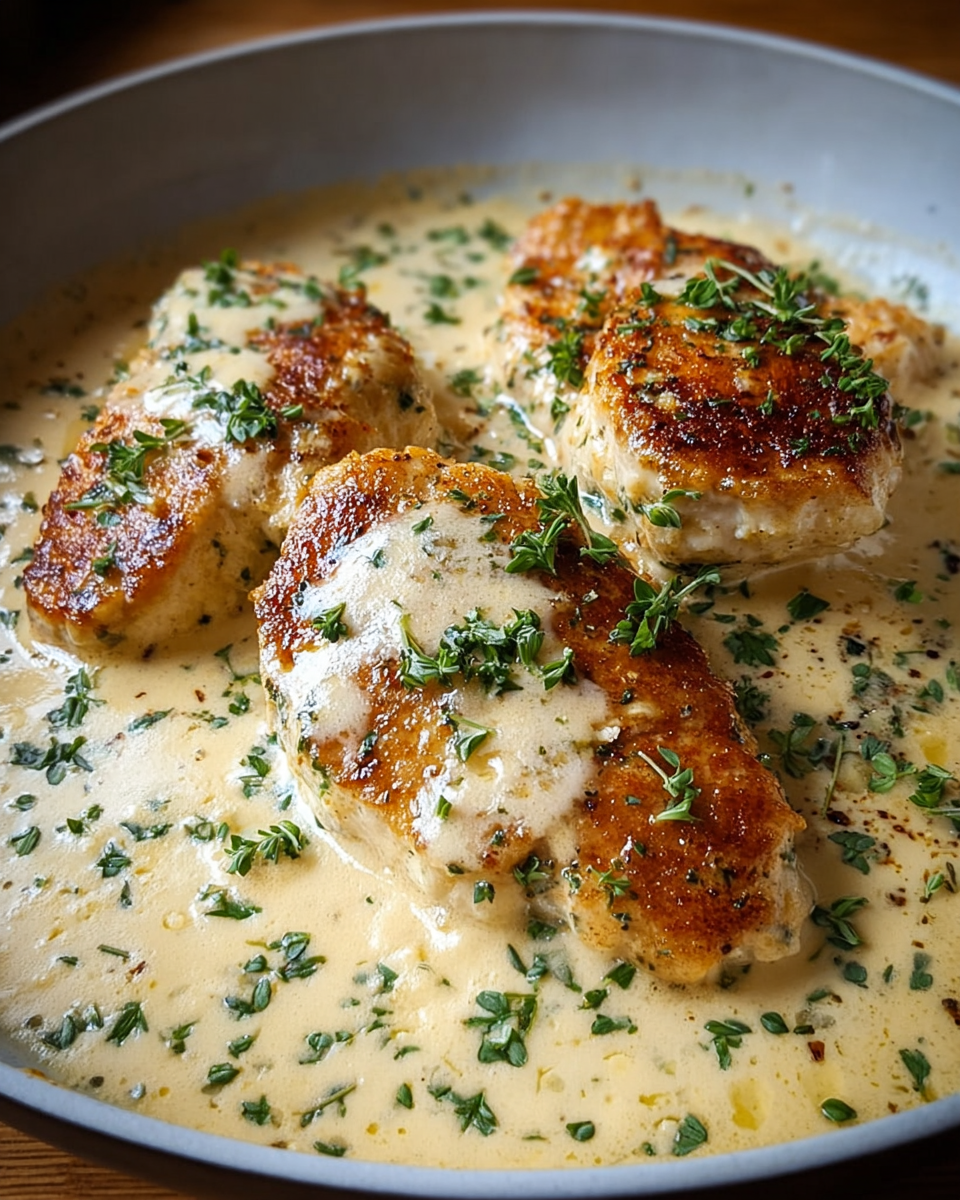 Hähnchenfilet in Frischkäse-Parmesan-Sauce