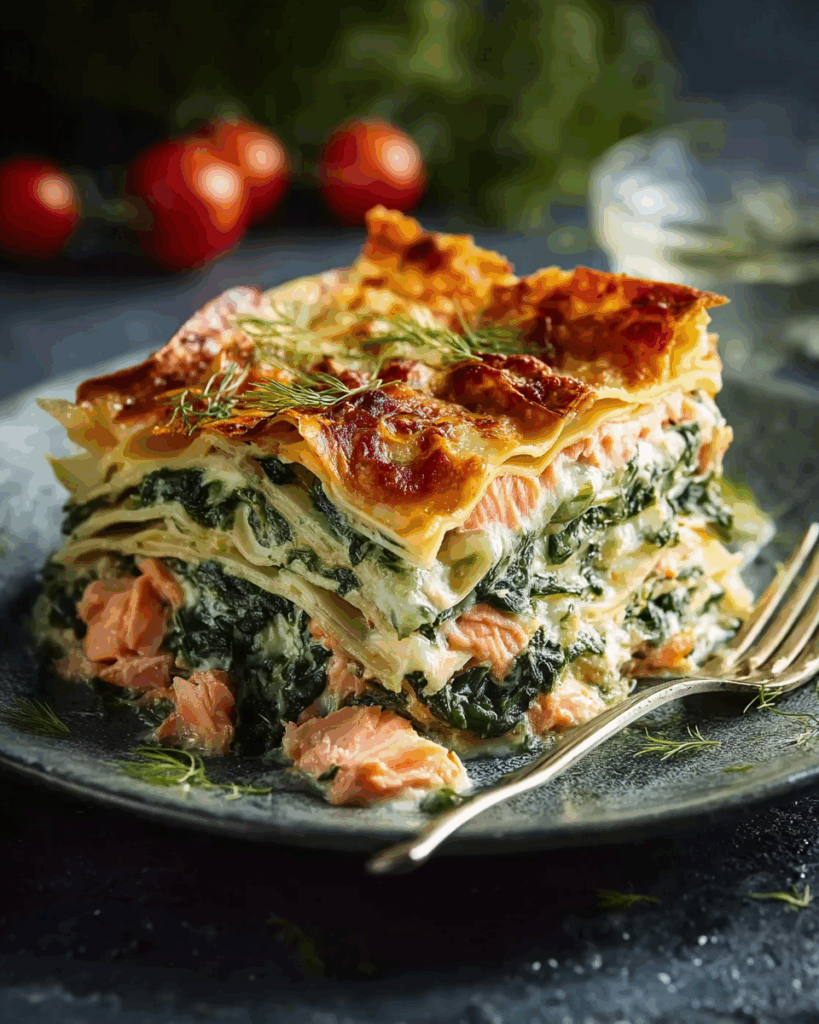 Spinat-Lachs-Lasagne