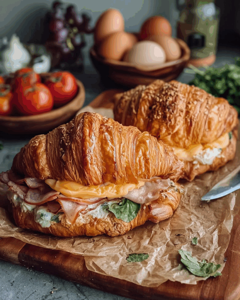 Croissant Frühstücks-Sandwiches