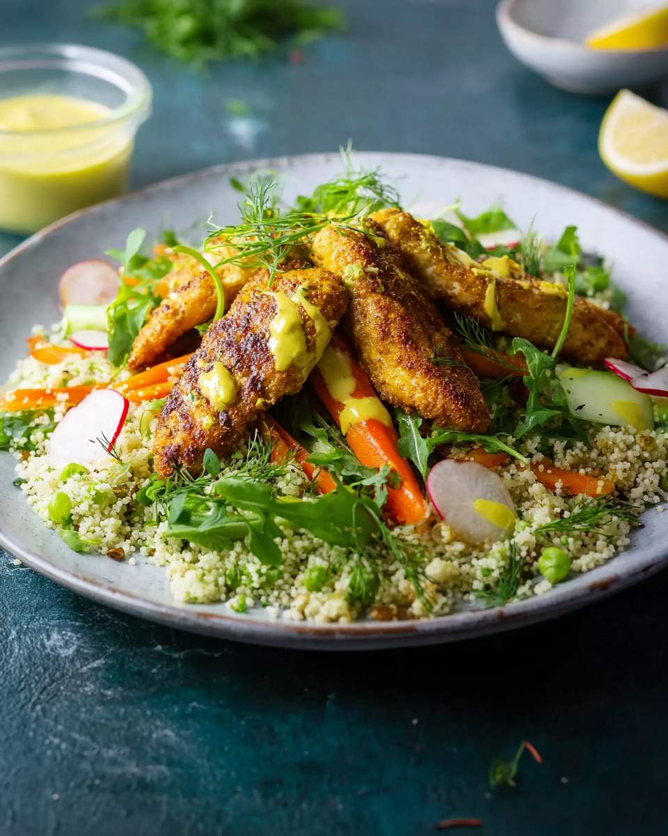 Curry-Hähnchenbrust auf Frühlings-Taboulé