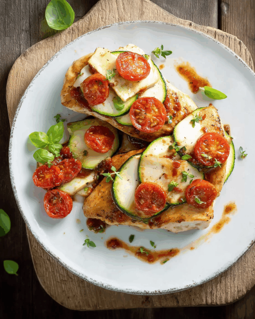 Gefüllte Hähnchenbrust mit Tomaten und Mozzarella