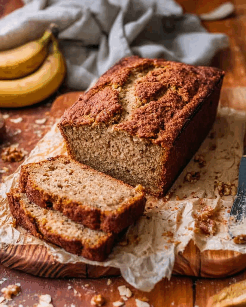 Bananenbrot mit Sauerrahm