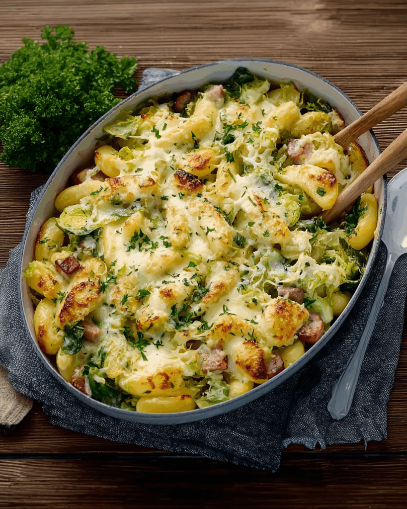 Schupfnudel-Wirsing-Gratin