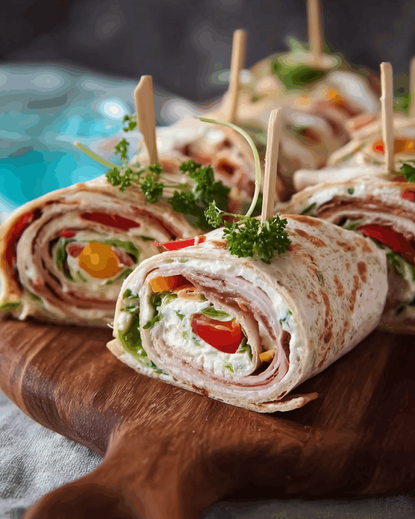 Wrap-Röllchen mit Frischkäse und Gemüse
