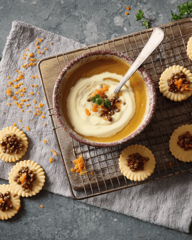 Linsensuppe mit Karotten und Sellerie