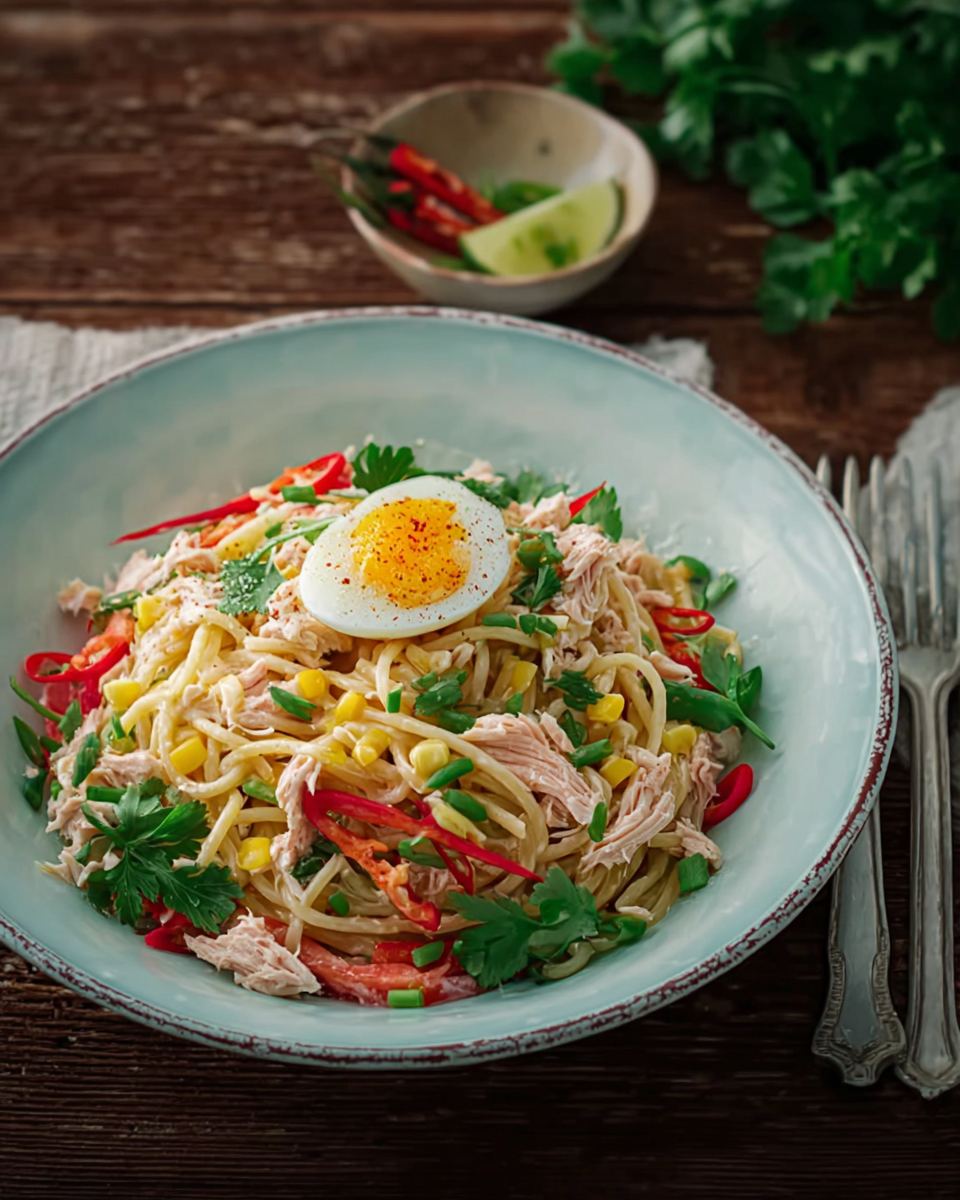 Nudelsalat mit Thon