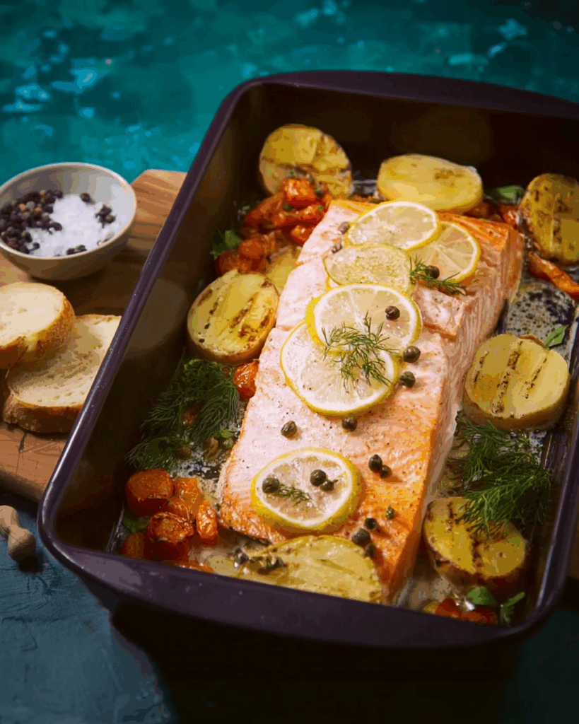 Lachs aus dem Backofen