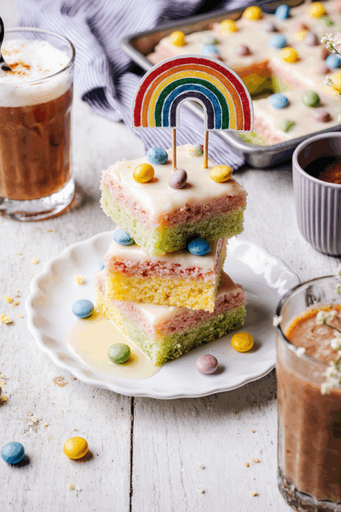 Regenbogenkuchen vom Blech