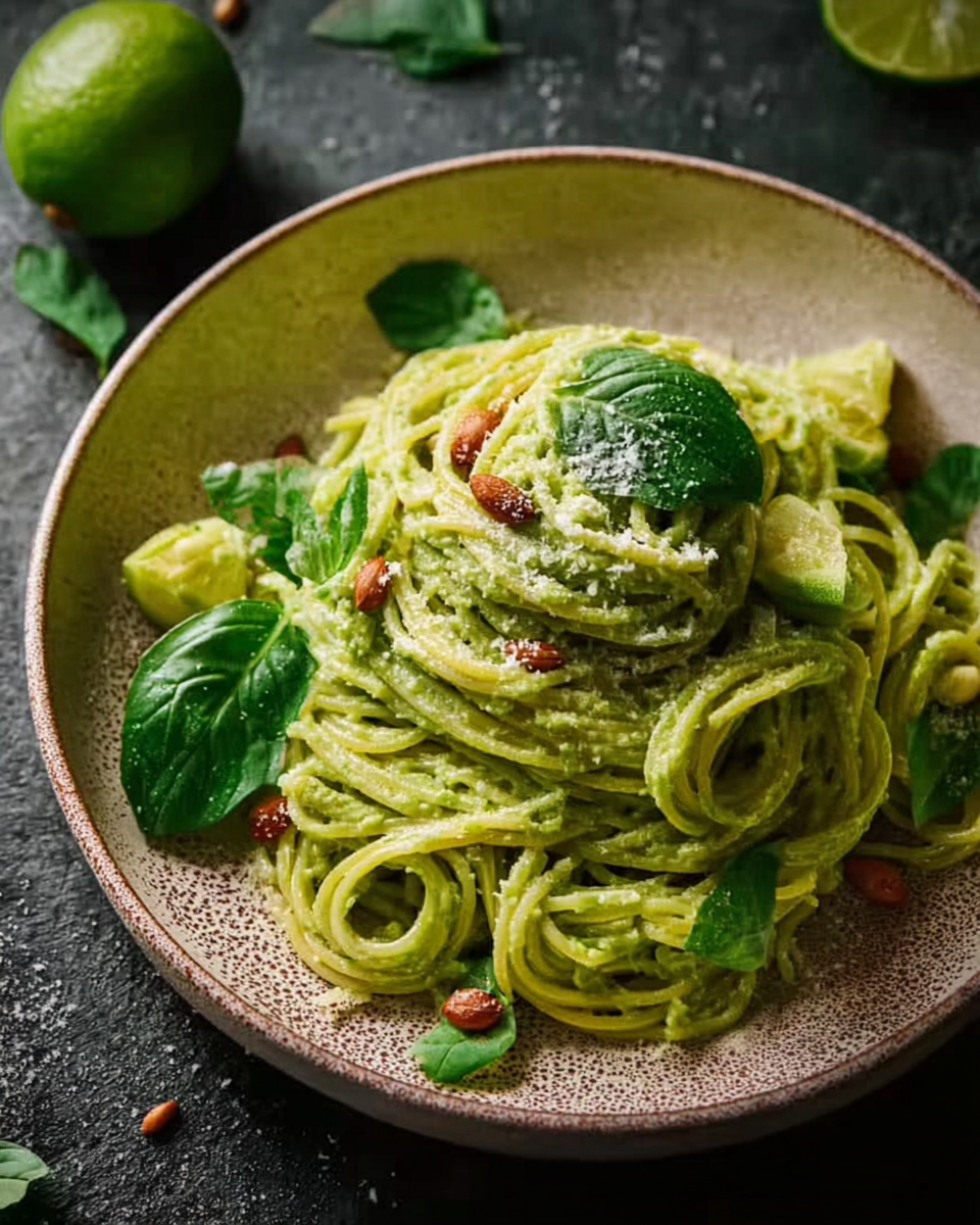 Creamy Avocado Pasta with a Touch of Lime