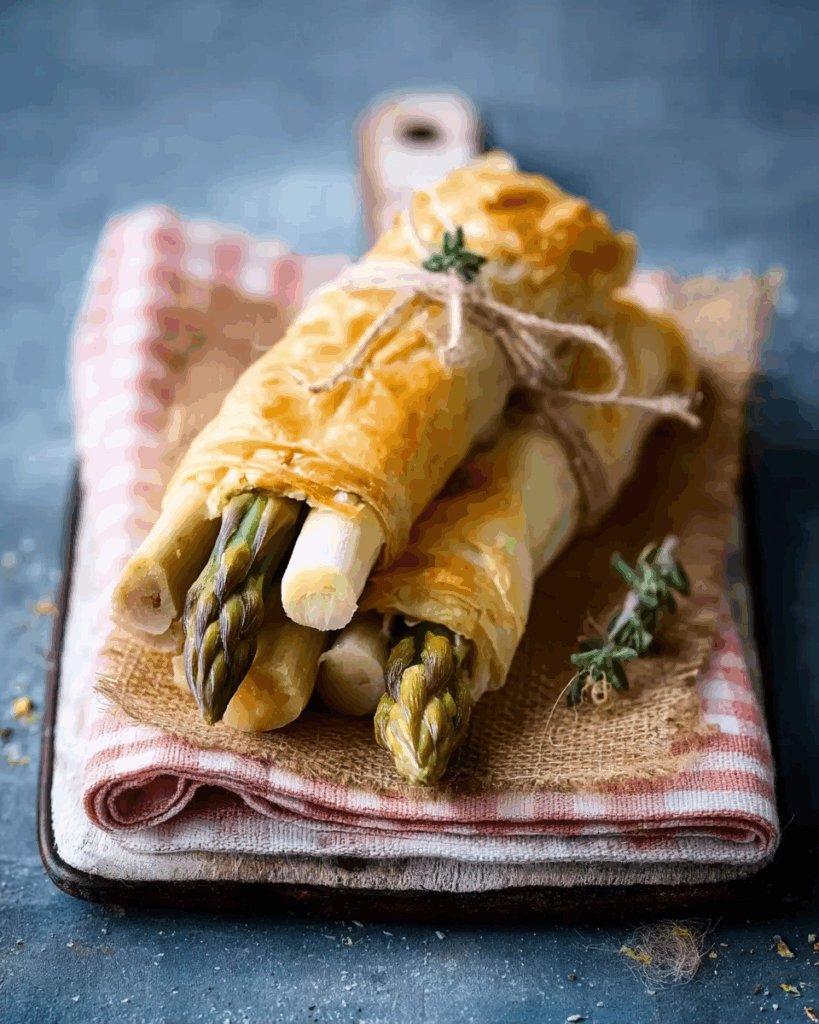 Herzhafte Spargel-Schinken-Päckchen