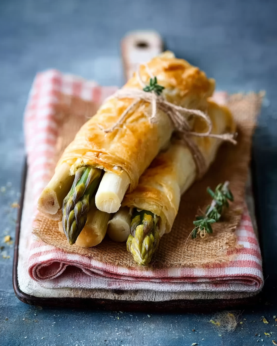 Herzhafte Spargel-Schinken-Päckchen