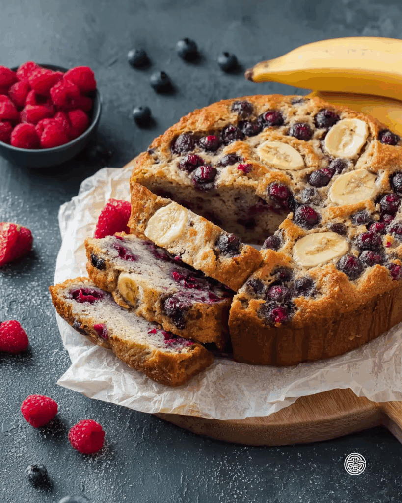 Gesunder Bananen-Beeren-Kuchen